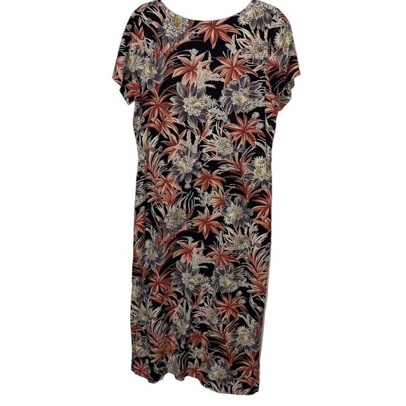 Reyn Spooner Vintage Womens Maxi Dress Size Medium Floral Black Gray Pink - Picture 8 of 8